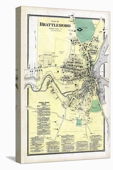 1869, Brattleboro Plan, Vermont, United States-null-Premier Image Canvas