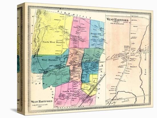 1869, Hartford West, Hartford West Village, West Hartford, West Hartford Village, Connecticut-null-Premier Image Canvas