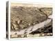 1869, Kansas City Bird's Eye View, Missouri, United States-null-Premier Image Canvas