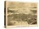 1870, Boston Bird's Eye View on July 4th, Massachusetts, United States-null-Premier Image Canvas