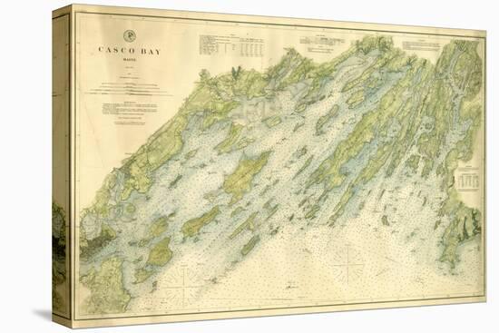 1870, Casco Bay Chart, Maine, Maine, United States-null-Premier Image Canvas