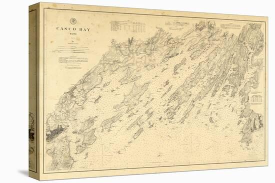 1870, Casco Bay Chart Maine, Maine, United States-null-Premier Image Canvas