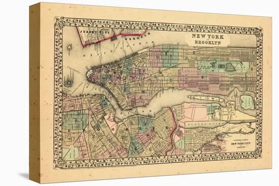 1870, New York and Brooklyn-null-Premier Image Canvas