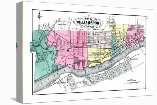 1872, Williamsport City, Pennsylvania, United States-null-Premier Image Canvas