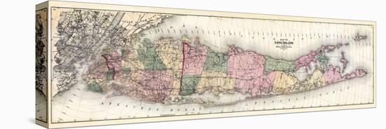 1873, Long Island Map, New York, United States-null-Premier Image Canvas