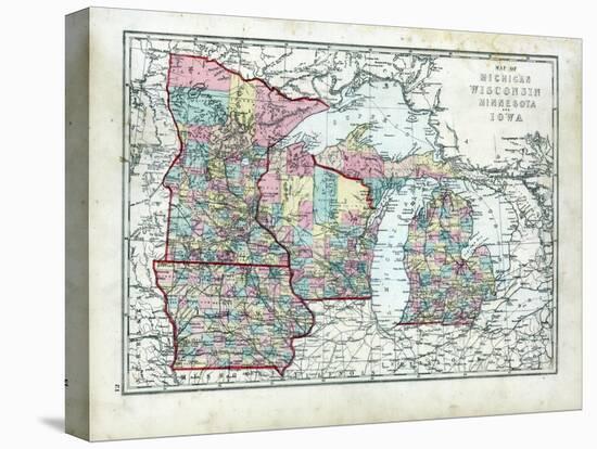 1873, Michigan, Wisconsin, Minnesota, Iowa, USA-null-Premier Image Canvas