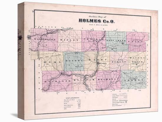 1875, Holmes County Map, Ohio, United States-null-Premier Image Canvas