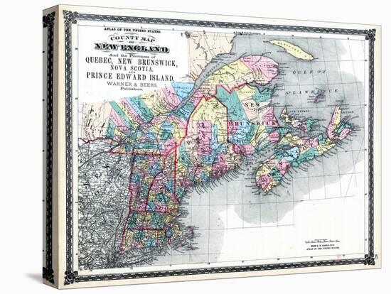 1875, New England and the Provinces of Quebec, New Brunswick, Nova Scotia, and Prince Edward Island-null-Premier Image Canvas