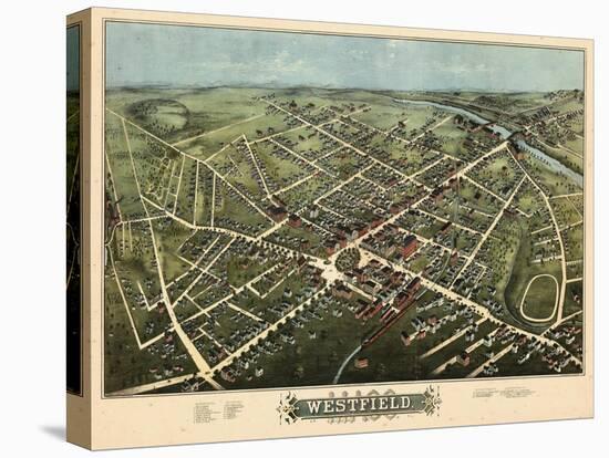 1875, Westfield Bird's Eye View, Massachusetts, United States-null-Premier Image Canvas