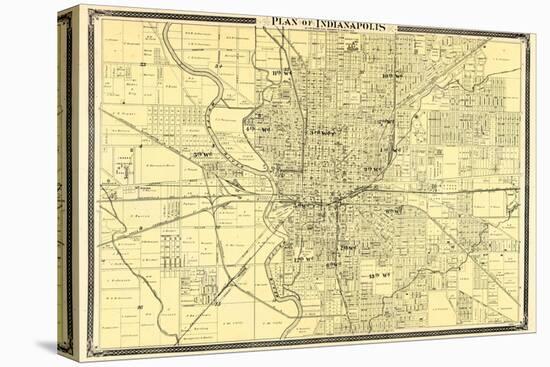 1876, Indianapolis - Plan, Indiana, United States-null-Premier Image Canvas