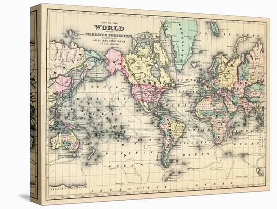 1876, World, Map of the World 1876-null-Premier Image Canvas