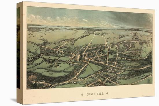 1877, Quincy Bird's Eye View, Massachusetts, United States-null-Premier Image Canvas