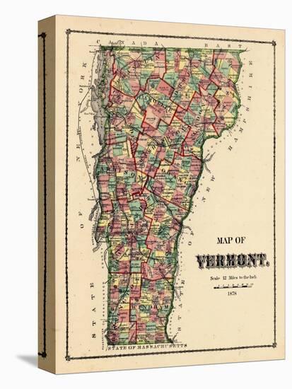 1878, Vermont State Map, Vermont, United States-null-Premier Image Canvas