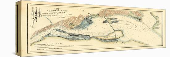 1882, Potomac River Chart Washington DC to Georgetown Harbor, District of Columbia, United Sta-null-Premier Image Canvas