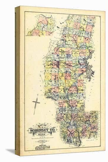 1883, Somerset County Map, Maine, United States-null-Premier Image Canvas