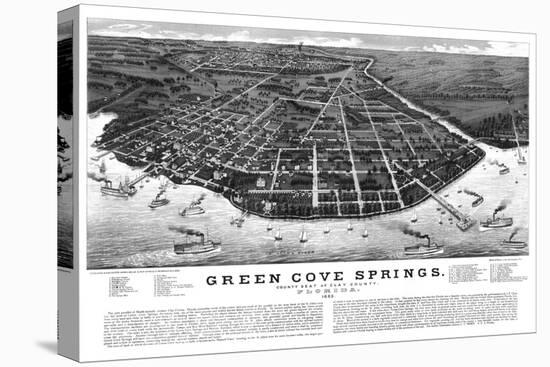 1885, Green Cove Springs Bird's Eye View, Florida, United States-null-Premier Image Canvas