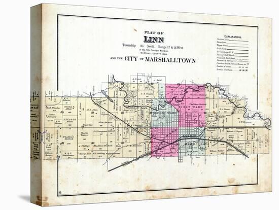 1885, Linn and the City of Marshalltown, Iowa, United States-null-Premier Image Canvas