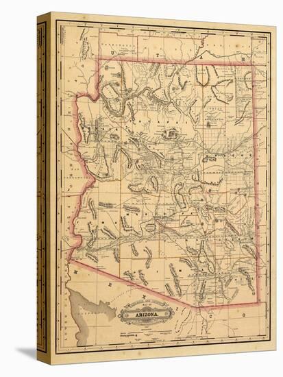 1887, Arizona State Map, United States-null-Premier Image Canvas