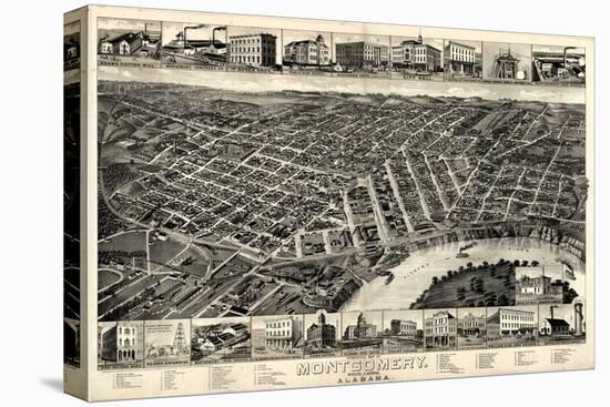 1887, Montgomery Bird's Eye View, Alabama, United States-null-Premier Image Canvas