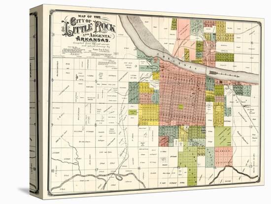 1888, Little Rock City Map, Arkansas, United States-null-Premier Image Canvas