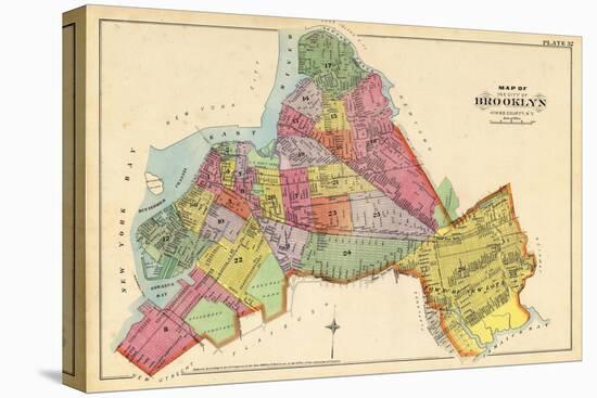 1890, Brooklyn City Map, New York, United States-null-Premier Image Canvas