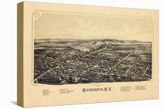 1890, Rhinebeck 1890 Bird's Eye View, New York, United States-null-Premier Image Canvas