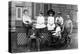 1890s 1900s TURN OF THE CENTURY GROUP OF SEVEN CHILDREN SITTING ON & AROUND PORCH ONE GIRL ON OL...-H. Armstrong Roberts-Premier Image Canvas