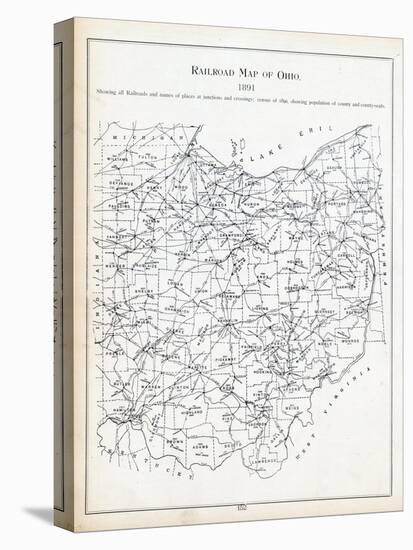 1891, Ohio Railroad Map, Ohio, United States-null-Premier Image Canvas