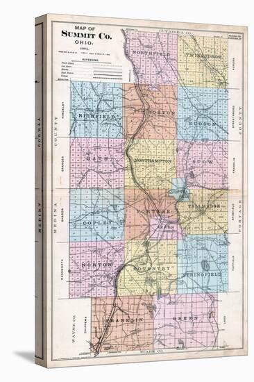 1891, Summit County Map, Ohio, United States-null-Premier Image Canvas