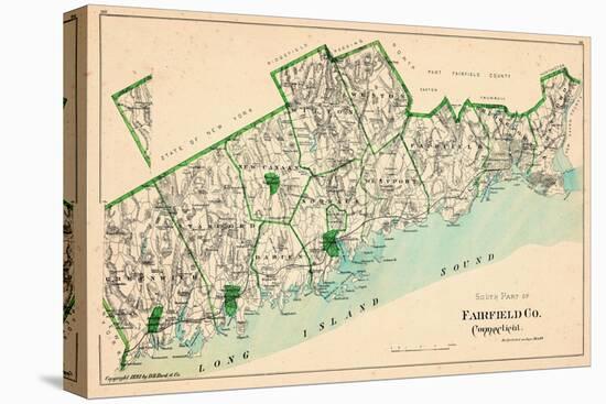 1893, Fairfield County - South Part, Connecticut, United States-null-Premier Image Canvas