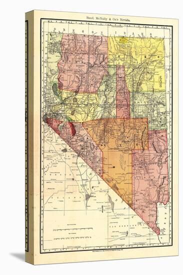 1893, Nevada State Map, Nevada, United States-null-Premier Image Canvas