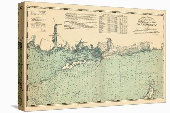 1893, United States Coast Survey - Niantic Bay to Rocky Point - Long Island Sound, Connecticut, Uni-null-Premier Image Canvas