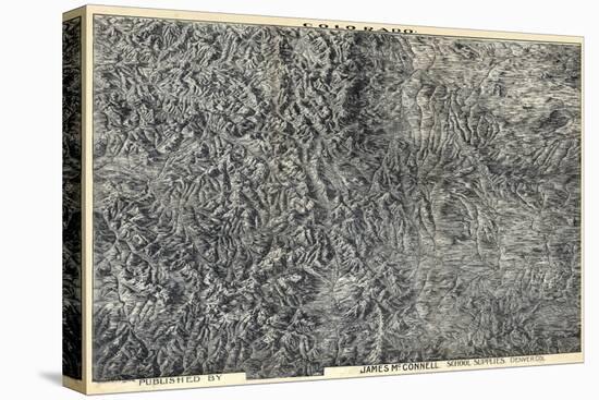 1894, Colorado State Map in Relief, Colorado, United States-null-Premier Image Canvas