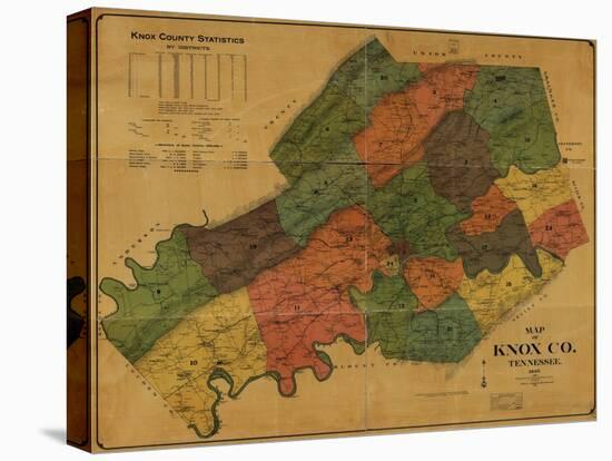 1895, Knox County Wall Map, Tennessee, United States-null-Premier Image Canvas