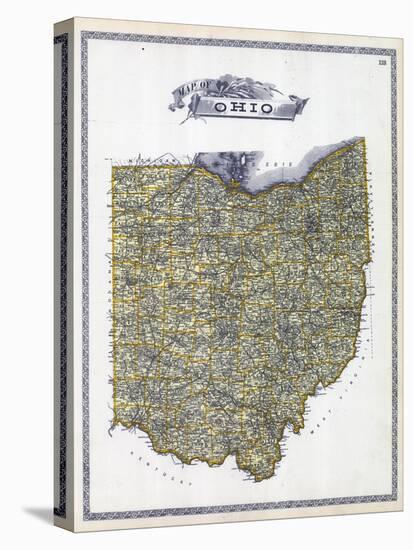 1896, Ohio State Map, Ohio, United States-null-Premier Image Canvas
