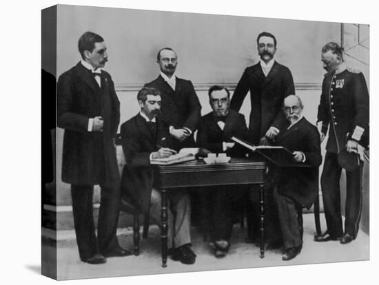 1896 Olympic Committee: Baron Pierre de Coubertin is Second from the Left-null-Premier Image Canvas