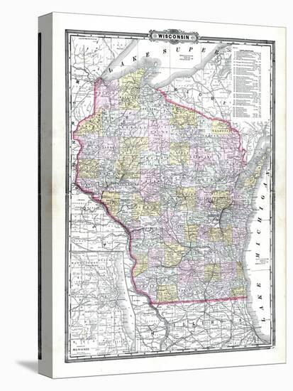 1899, State Map, Wisconsin, United States-null-Premier Image Canvas