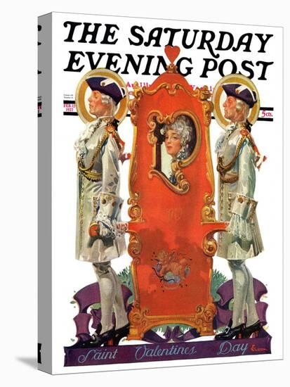 "18th Century Valentine," Saturday Evening Post Cover, February 12, 1927-Elbert Mcgran Jackson-Premier Image Canvas