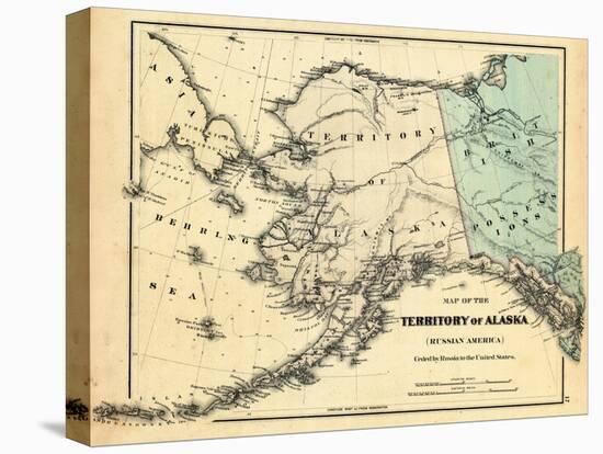 18xx, Alaska Territory Map, Alaska, United States-null-Premier Image Canvas