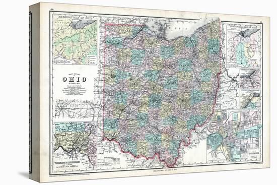 1902, State Map, Ohio, United States-null-Premier Image Canvas