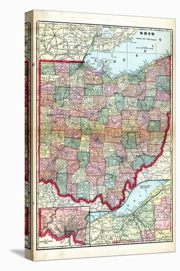 1905, Ohio State Map, Ohio, United States-null-Premier Image Canvas