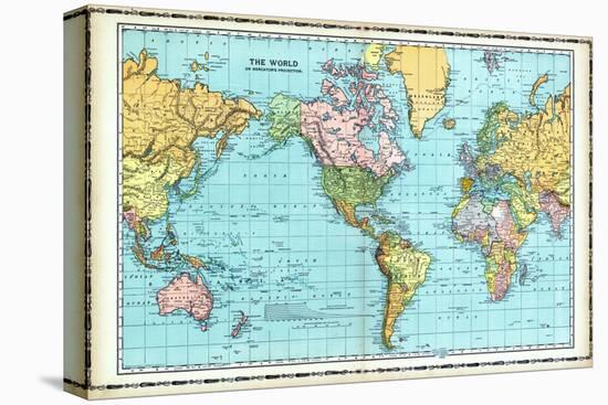 1906, World Map-null-Premier Image Canvas