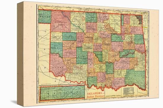 1907, Oklahoma and Indian Territory, Oklahoma, United States-null-Premier Image Canvas