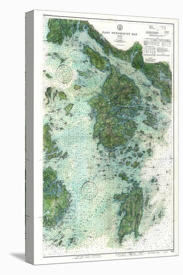 1910, East Penobscot Bay Chart with Background, Maine, Unit-null-Premier Image Canvas