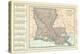 1914, Louisiana State Map 1908 Revised 1914, Louisiana, United States-null-Premier Image Canvas