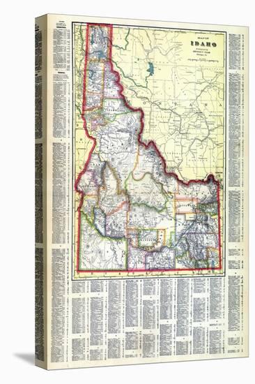 1915, Idaho State Map, Idaho, United States-null-Premier Image Canvas