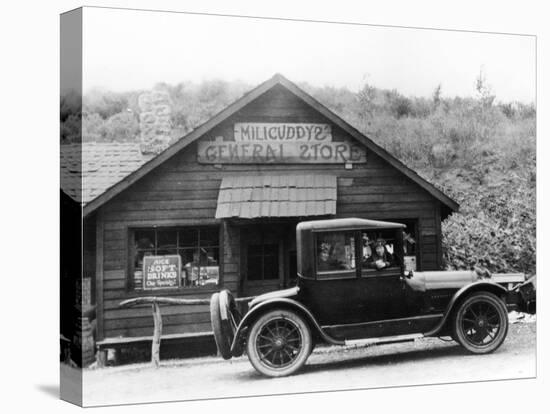 1916 Cadillac V8 Car, Parked Outside a General Store, USA, (C.191)-null-Premier Image Canvas