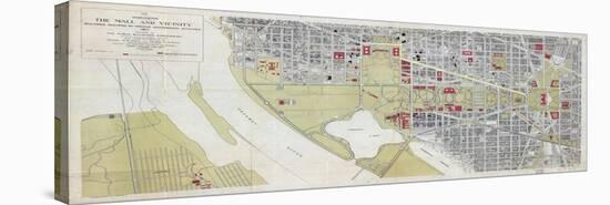 1917, Washington D.C. 1917c Public Buildings Wall Map, District of Columbia, United States-null-Premier Image Canvas