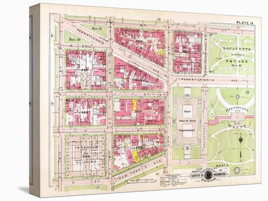 1919, Plate 016, District of Columbia, United States, White House-null-Premier Image Canvas