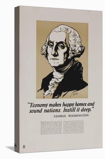 1920s American Banking Poster, George Washington-null-Premier Image Canvas